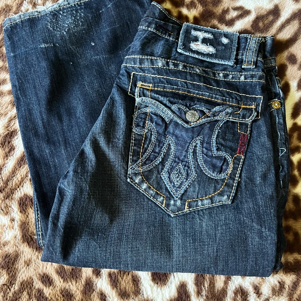 Men's Bootcut Jeans - Dark Blue